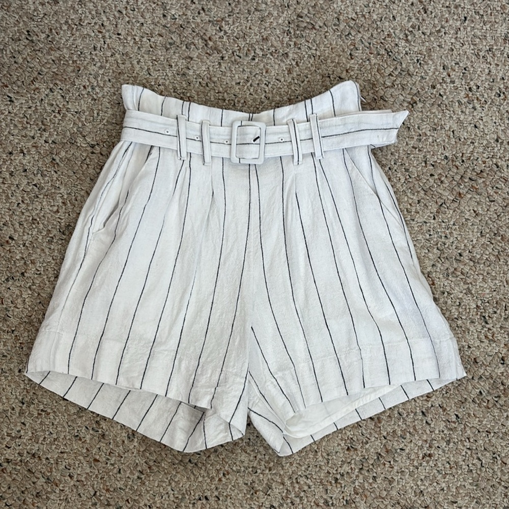 Abercrombie Linen Blend Shorts w Belt - Picture 2 of 7